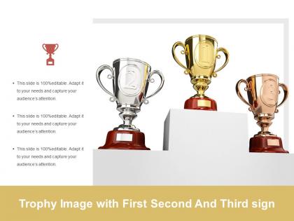Trophy image with first second and third sign