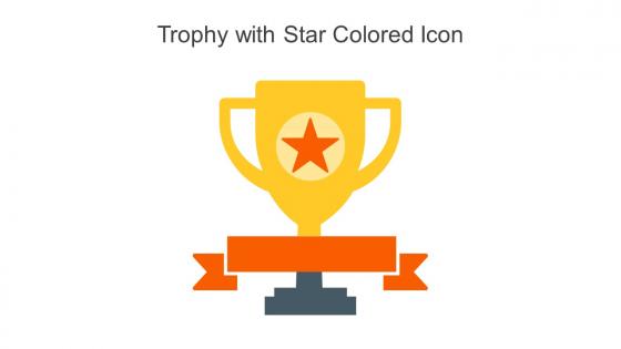 Trophy With Star Colored Icon In Powerpoint Pptx Png And Editable Eps Format