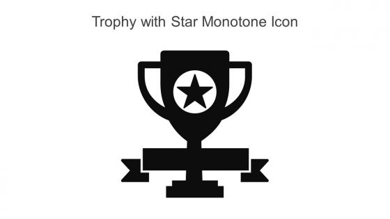 Trophy With Star Monotone Icon In Powerpoint Pptx Png And Editable Eps Format