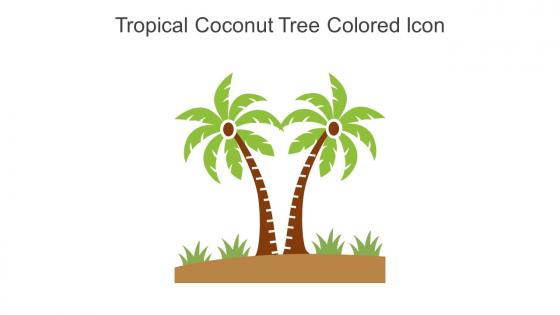 Tropical Coconut Tree Colored Icon In Powerpoint Pptx Png And Editable Eps Format