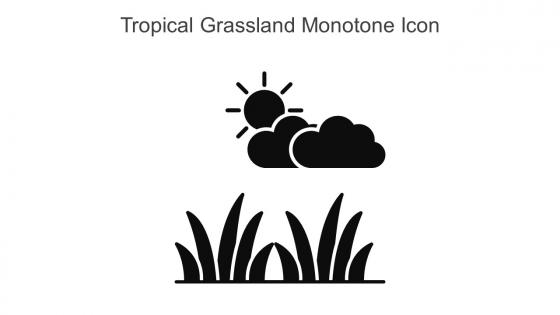 Tropical Grassland Monotone Icon In Powerpoint Pptx Png And Editable Eps Format