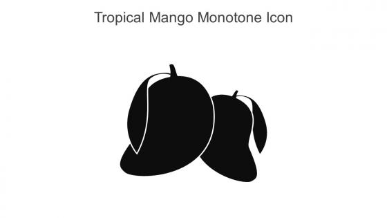 Tropical Mango Monotone Icon In Powerpoint Pptx Png And Editable Eps Format