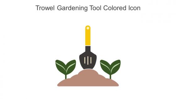 Trowel Gardening Tool Colored Icon In Powerpoint Pptx Png And Editable Eps Format