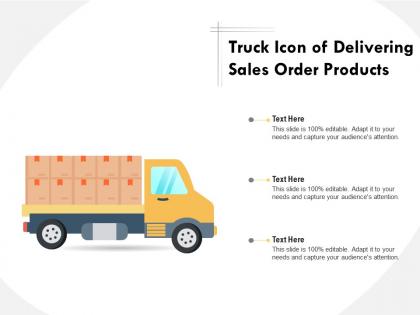 Truck icon of delivering sales order products