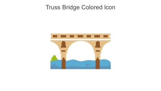 Truss Bridge Colored Icon In Powerpoint Pptx Png And Editable Eps Format