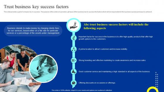 Trust Business Key Success Factors Trust Business Plan BP SS