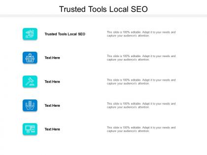 Trusted tools local seo ppt powerpoint presentation summary cpb