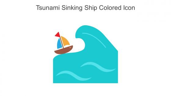Tsunami Sinking Ship Colored Icon In Powerpoint Pptx Png And Editable Eps Format