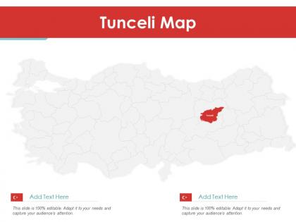 Tunceli map powerpoint presentation ppt template