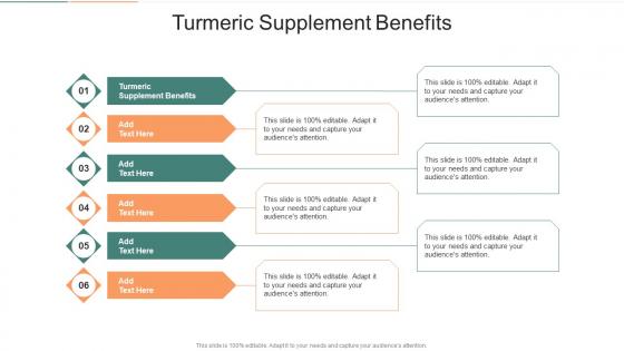 Turmeric Supplement Benefits In Powerpoint And Google Slides Cpb