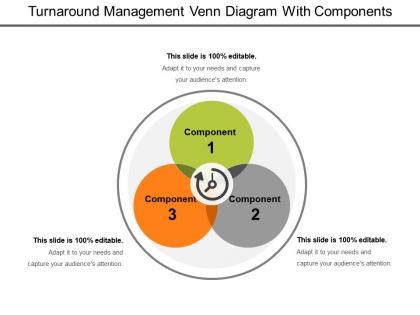 Turnaround management venn diagram with components