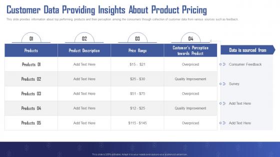 Turning Data Into Revenue Customer Data Providing Insights About Product Pricing