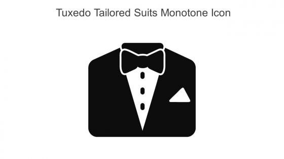 Tuxedo Tailored Suits Monotone Icon In Powerpoint Pptx Png And Editable Eps Format