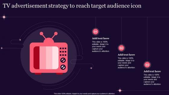 TV Advertisement Strategy To Reach Target Audience Icon