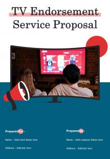 TV Endorsement Service Proposal Report Sample Example Document