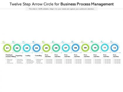 Twelve step arrow circle for business process management