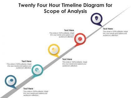Twenty four hour timeline diagram for scope of analysis infographic template