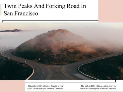 Twin peaks and forking road in san francisco