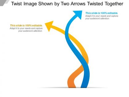 Twist image shown by two arrows twisted together