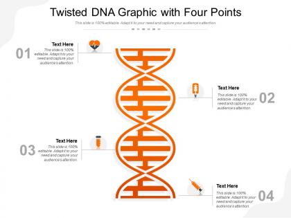 Twisted dna graphic with four points