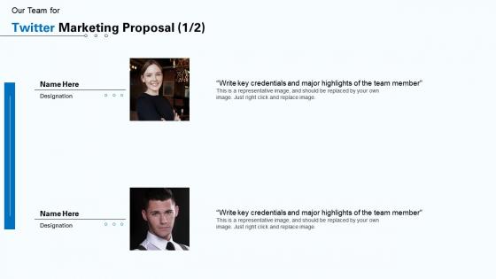 Twitter marketing proposal designation ppt powerpoint presentation show grid