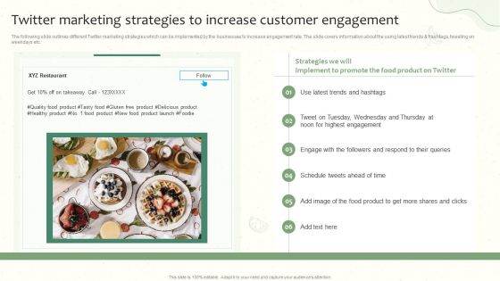 Twitter Marketing Strategies To Increase Customer Engagement Launching A New Food Product