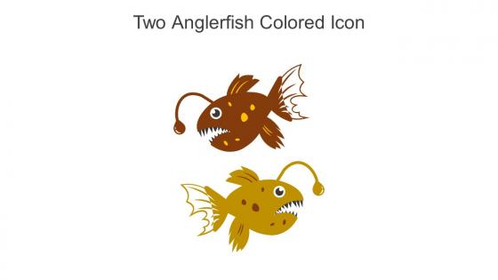 Two Anglerfish Colored Icon In Powerpoint Pptx Png And Editable Eps Format