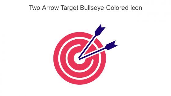 Two Arrow Target Bullseye Colored Icon In Powerpoint Pptx Png And Editable Eps Format