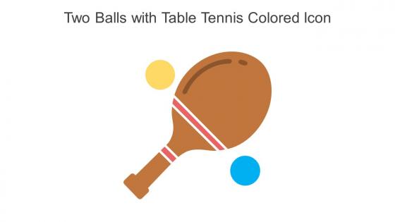 Two Balls With Table Tennis Colored Icon In Powerpoint Pptx Png And Editable Eps Format