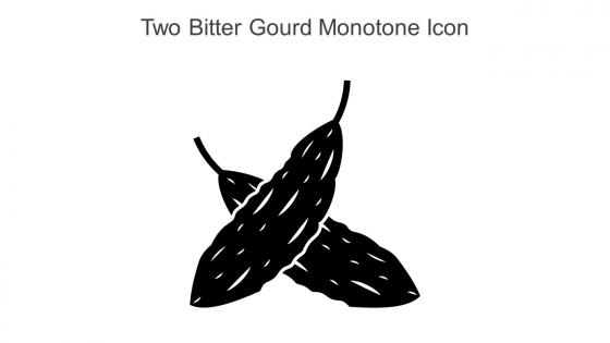 Two Bitter Gourd Monotone Icon In Powerpoint Pptx Png And Editable Eps Format