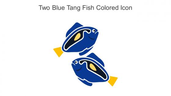 Two Blue Tang Fish Colored Icon In Powerpoint Pptx Png And Editable Eps Format