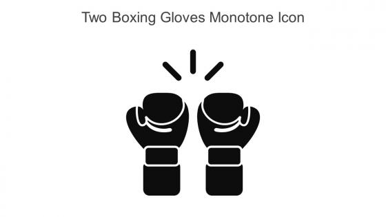 Two Boxing Gloves Monotone Icon In Powerpoint Pptx Png And Editable Eps Format