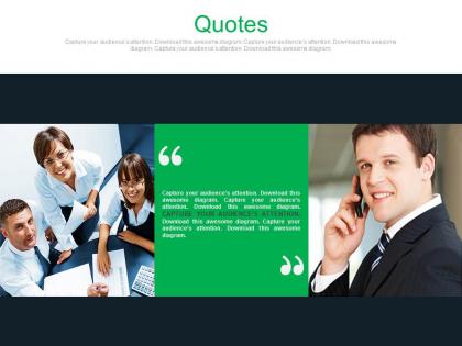 Two business quotes for business communication powerpoint slides