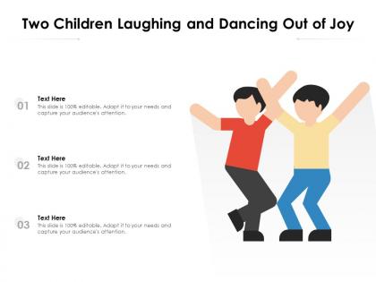 Two children laughing and dancing out of joy