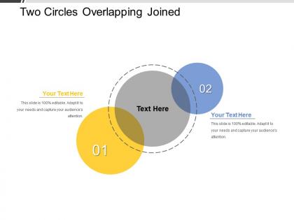 Two circles overlapping joined