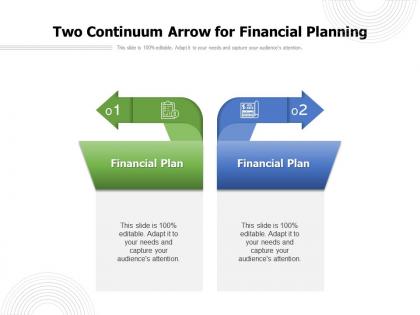 Two continuum arrow for financial planning