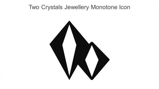 Two Crystals Jewellery Monotone Icon In Powerpoint Pptx Png And Editable Eps Format