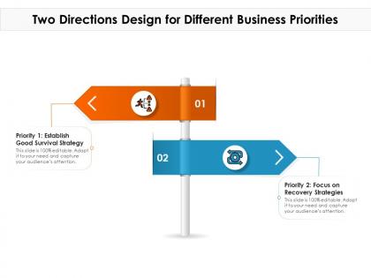 Two directions design for different business priorities