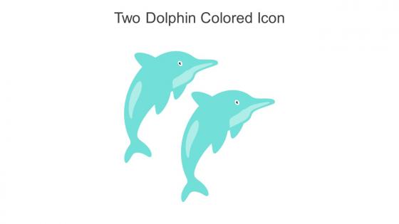 Two Dolphin Colored Icon In Powerpoint Pptx Png And Editable Eps Format