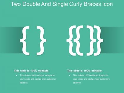 Two double and single curly braces icon
