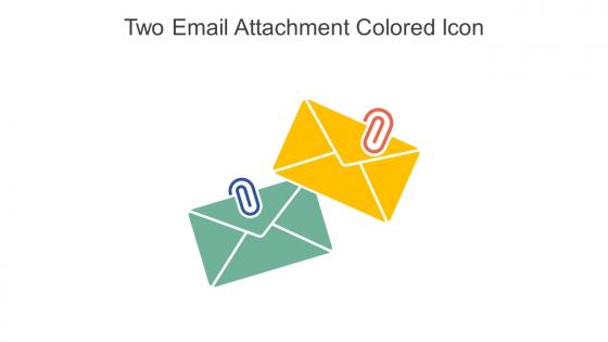 Two Email Attachment Colored Icon In Powerpoint Pptx Png And Editable Eps Format