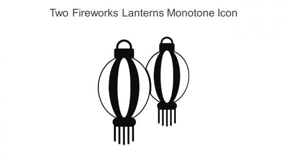 Two Fireworks Lanterns Monotone Icon In Powerpoint Pptx Png And Editable Eps Format