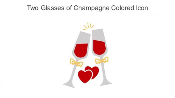 Two Glasses Of Champagne Colored Icon In Powerpoint Pptx Png And Editable Eps Format
