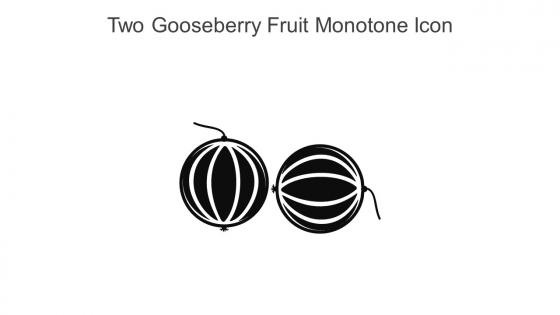 Two Gooseberry Fruit Monotone Icon In Powerpoint Pptx Png And Editable Eps Format