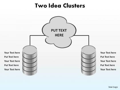 Two idea clusters business ppt slides diagrams templates powerpoint info graphics