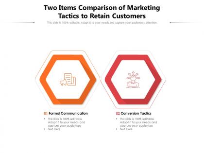 Two items comparison of marketing tactics to retain customers