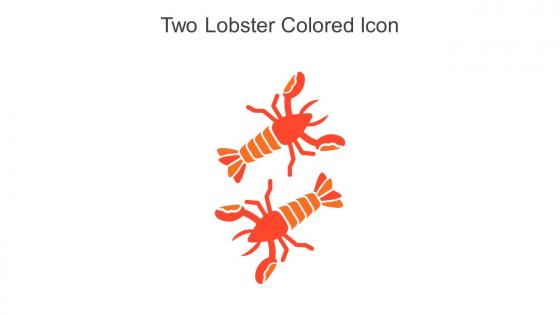 Two Lobster Colored Icon In Powerpoint Pptx Png And Editable Eps Format