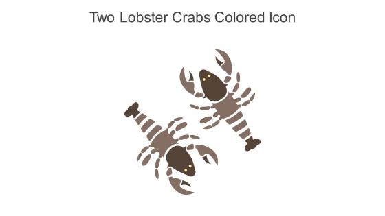 Two Lobster Crabs Colored Icon In Powerpoint Pptx Png And Editable Eps Format