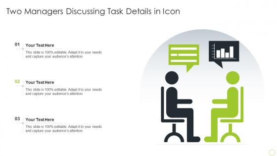 Two Managers Discussing Task Details In Icon