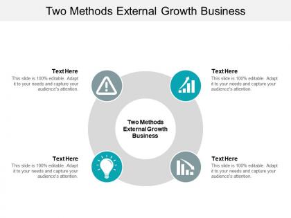 Two methods external growth business ppt powerpoint presentation styles sample cpb